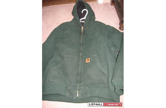 CARHARTT 2XL Dark Green jacket w/quilted lining.&n