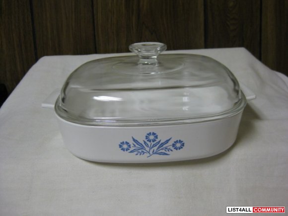 Stovetop Large Casserole (A-10-B 10"x10") with Lid blue cornflower