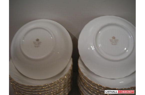 Royal Albert Val D`or . Bone China with gold trim.