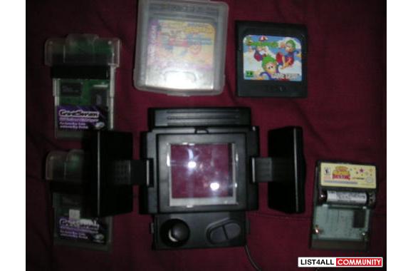 2  Game Boys , games and accessories. 17 games (5 