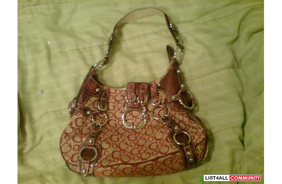 Red Guess Hobo Bag