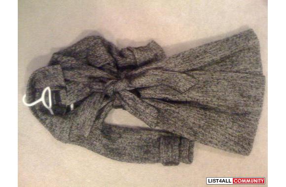Winter Coat/Trench Coat -Black and White Size L
