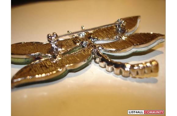 Jeweled Dragonfly Brooch Beautiful brooch with cry