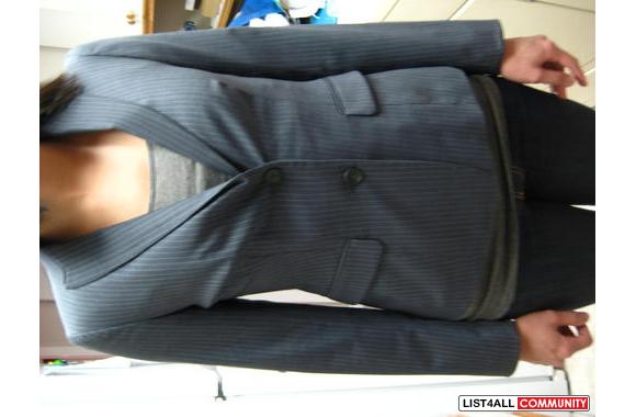Club Monaco grey pinstripe blazer, size 2