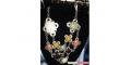 Pono necklace.&nbsp; Multi-coloured resin statement piece.&nbsp; Worn 