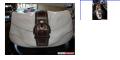 Coach white and brown leather medium flap purse