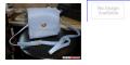 Coach robin's egg-blue leather mini satchel with long strap and gold c