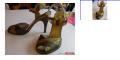 Betsey Johnson green satin heels