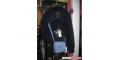 Mackage navy blue wool and leather jacket