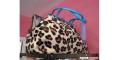Orwell European leopard-print pony hair satchel bag with uniquely beau