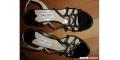 Jimmy Choo heels. Black corset lace-up front.&nbsp; Size 39.5.&nbsp; E