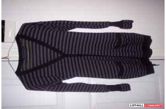 XS FRENCH CONNECTION Black and Grey Cardigan Sweat