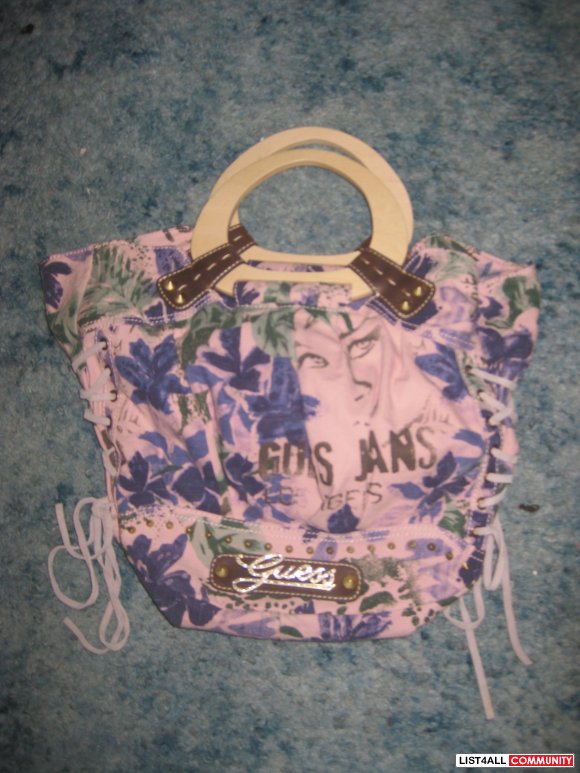 guess plaid purse