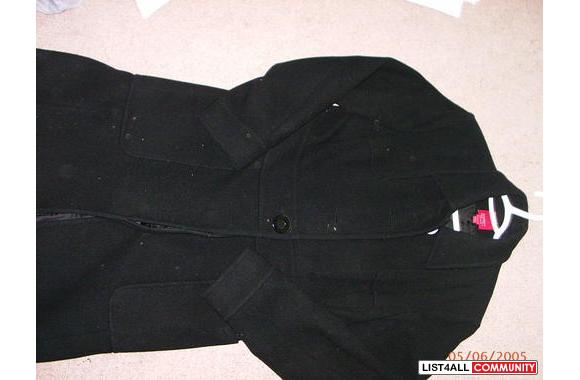 Lovely black wool 3/4 length coat from Esprit.Fitt