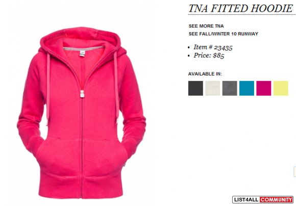 hot pink zip up