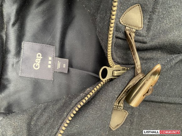 GAP TOGGLE JACKET - NAVY BLUE, SIZE XS
