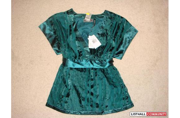 BRAND NEW GUESS SILK TOPcolour: greenishsize: Mcon
