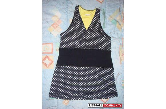 LULULEMON TANKcolour: black w/white polka dotssize