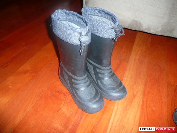 men's lined rain boots