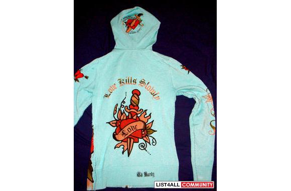 ED HARDY: Authentic women&rsquo;s beautifully designed zip-up