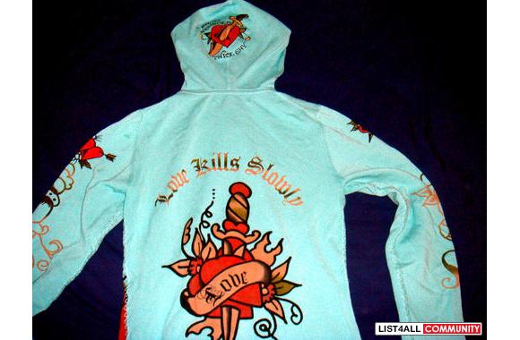 ED HARDY: Authentic women&rsquo;s beautifully designed zip-up