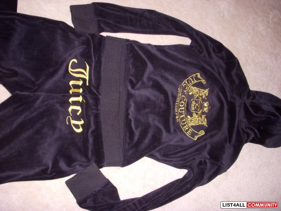 juicy couture tracksuit with juicy on the bum black