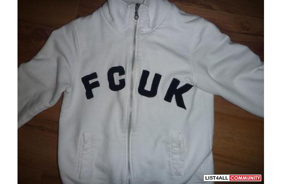 white and black fcuk sweater