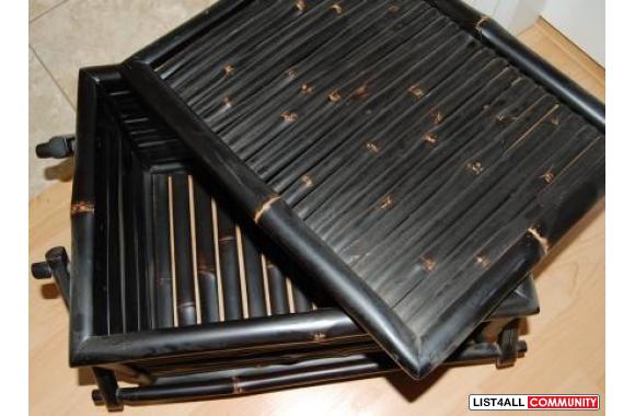 WOODEN PICNIC BASKET16 3/4 x 13 x 10 3/4
