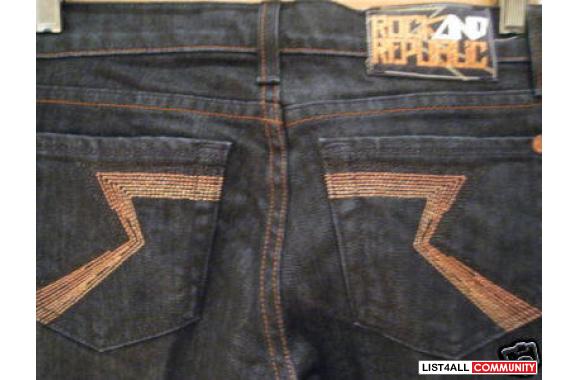 Rock & Republic Kasandra Whiskey Blue Metallic