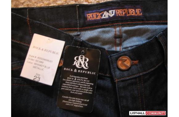Rock & Republic Kasandra Whiskey Blue Metallic