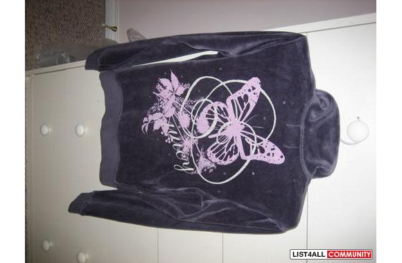 Juicy Couture Purple Velour Track Jacket (S)- Bran