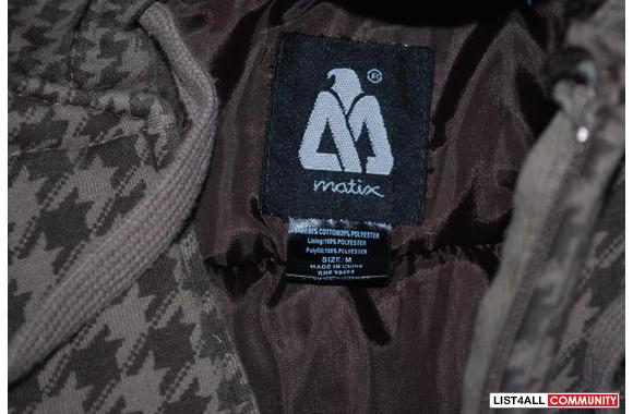 Matix brown hoody super warmsize: medium