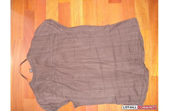 Chocolate Brown H&amp;M Short-Sleeved Blouse