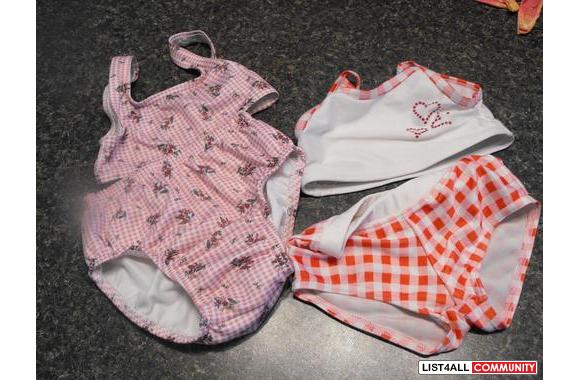 Bikinis pink and White Checkered with flower print by solare