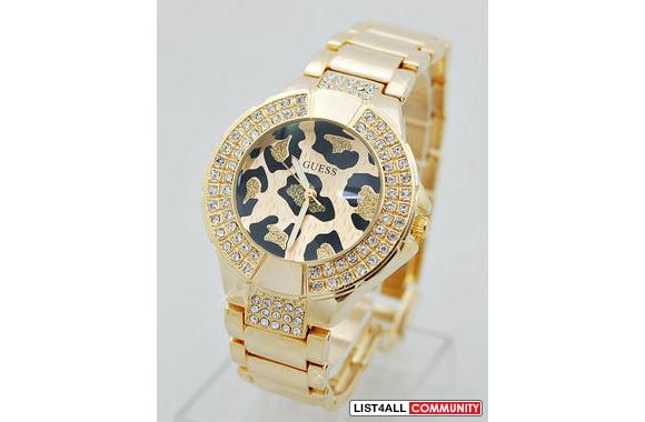 GUESS GOLD LEAPORD WATCH!!!