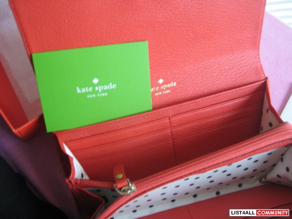 KATE SPADE RED BOW WALLET - BRAND NEW IN BOX