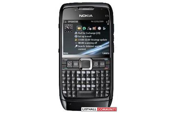 Nokia E71 Black UnlockedSelling a Nokia E71 Black, Fully Unlocked, No 
