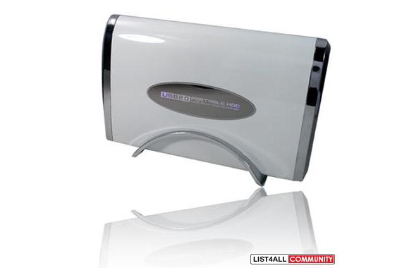 Stylish external hard drive enclosure SATA to USB2