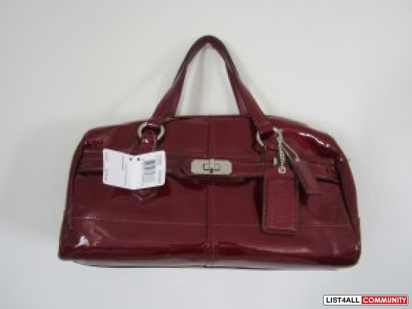 Coach "Chelsea" Patent Leather satchel in "Wine" (burgundy)