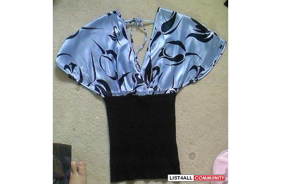 Bebe blue silk topsize XSdry cleaned and well take