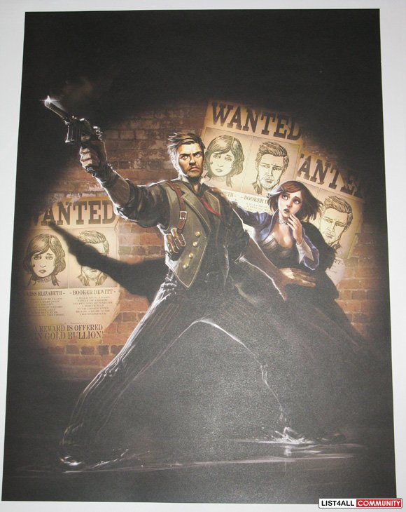 Bioshock Infinite Game Poster 2K Games Promo PAX Prime 2012