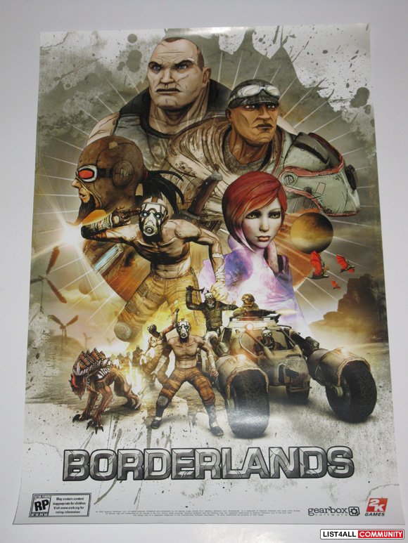 Borderlands Poster Gearbox 2K Games Promo PAX Prime 2009