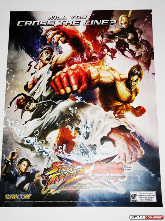Street Fighter X Tekken Promotional Game Poster Capcom
