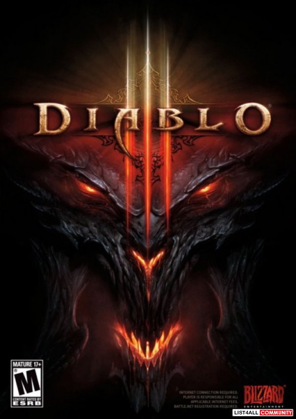 Diablo 3 III Blizzard Double Side Promo Game Poster