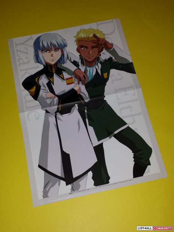 Gundam Seed Japanese Magazine Fold Out Poster