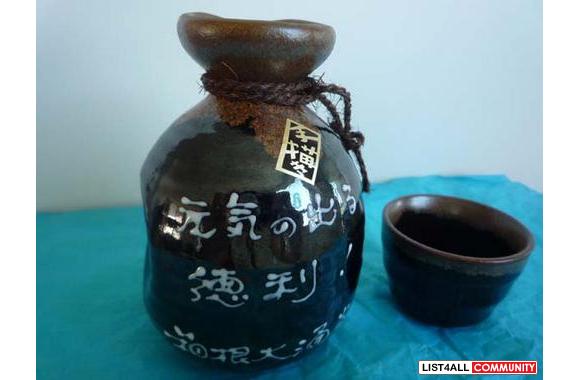 New Japanese Style Sake Set - Wine Pot & Cup (2 pcs)