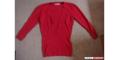 red v-neck sweater