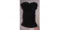 black v-neck tee