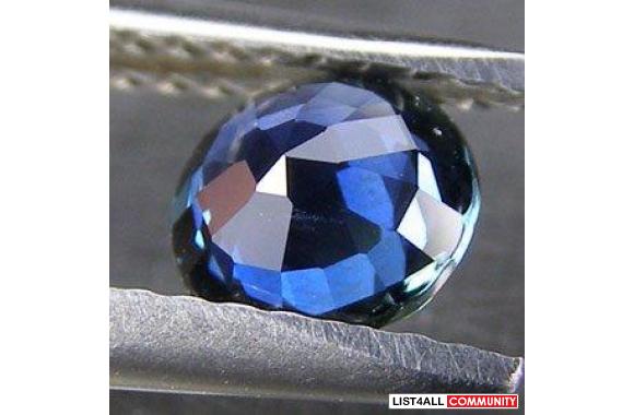 .68ct Unheated Round Brilliant Cut Blue Natural Sapphire