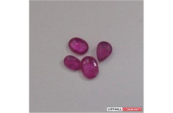Lot of (4) four pink gemstones